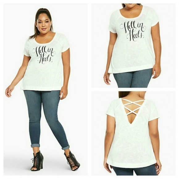torrid Tops - 5X Torrid Hell In Heels Strappy Back Top